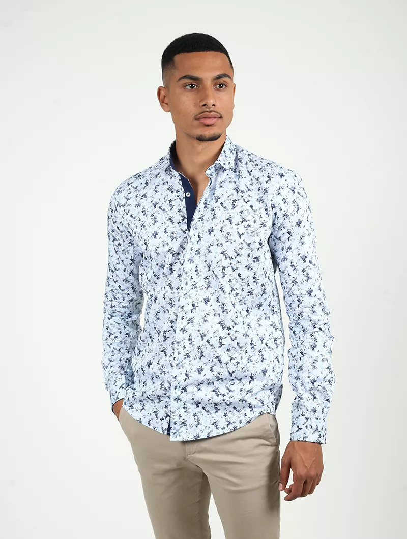 Chemise slim imprimé fleurs